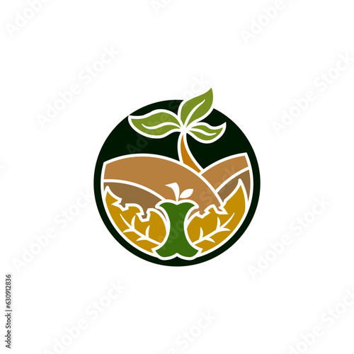 Modern compost logo illustration design for your business