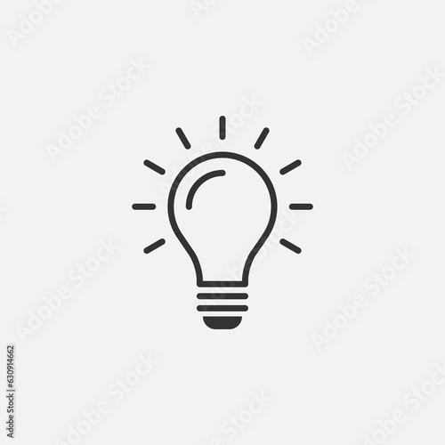 light bulb flat icon vector illustration