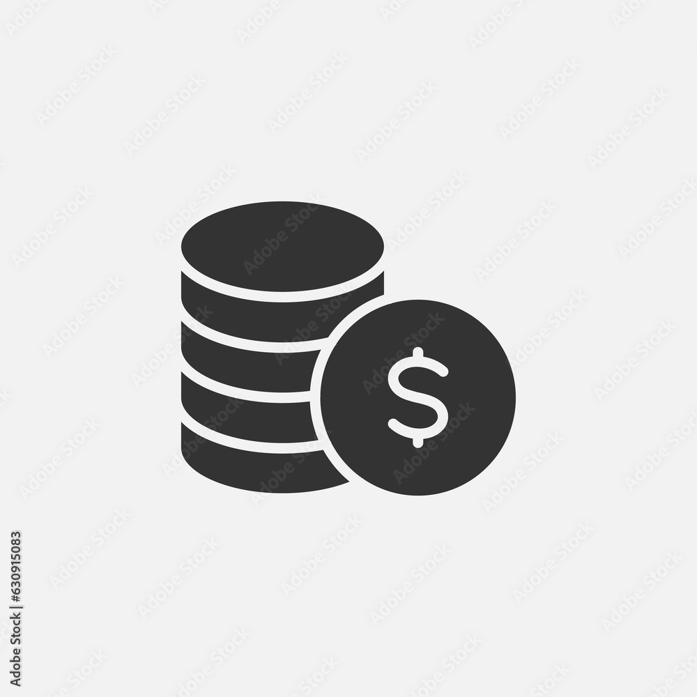 money coins flat icon vector illustration money coins flat icon vector illustration