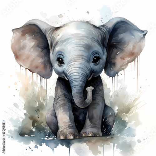 Elephant Water Color Design