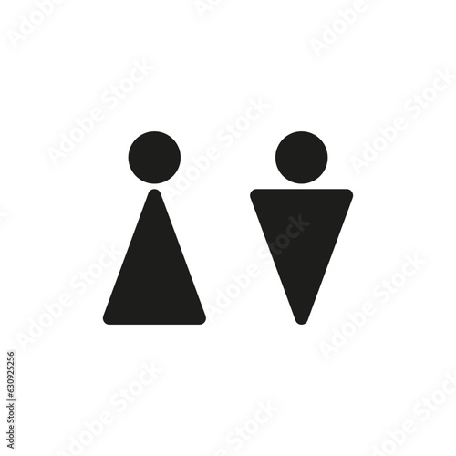 WC icon. Toilet room icon, man woman. Vector illustration. Eps 10.