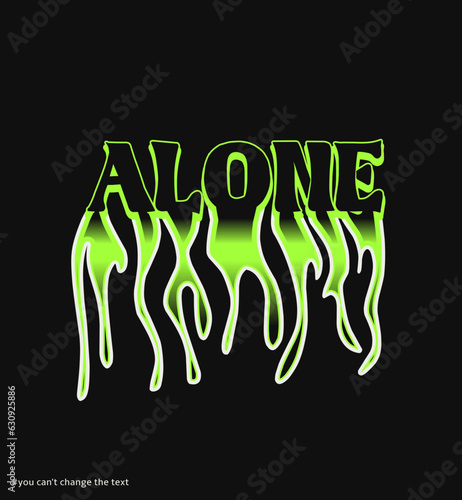 Liquid melting text effects, For t-shirt, hoodie, streetwear, poster, and other