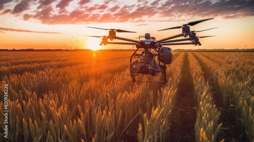 Smart Farming aerial smart agriculture drone, data driven farming automation, future of agriculture, smart precision future of crop management, spraying fertilizer agricultural drone fly, agritech eco
