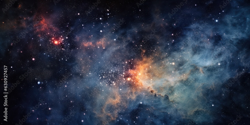 Fototapeta premium illustration of a galaxy, abstract background, generative AI