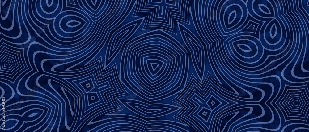 Abstract blue background with concentric lines