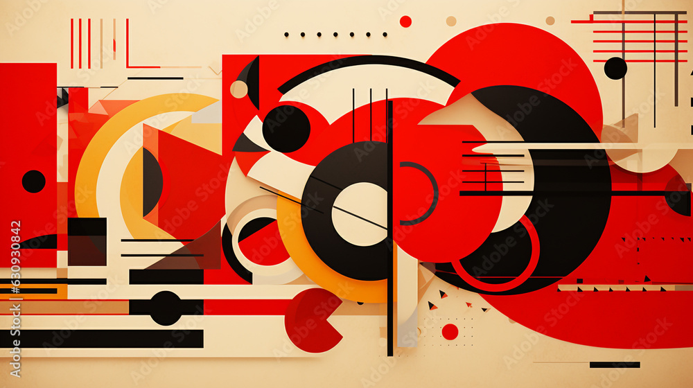 Obraz premium abstract background with red and black geometric elements. Generative Ai.