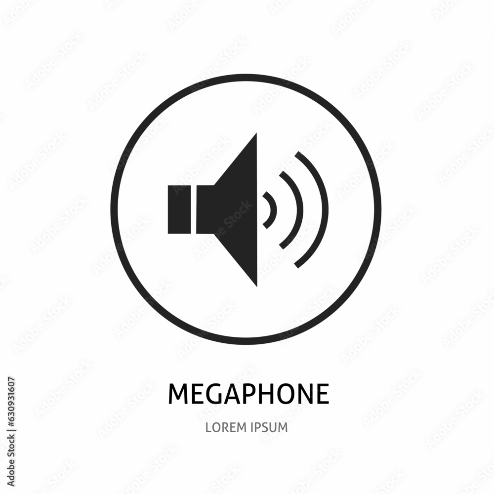 Logo vector design for business. Megaphone logos. Logo vector design for business. Megaphone logos.
