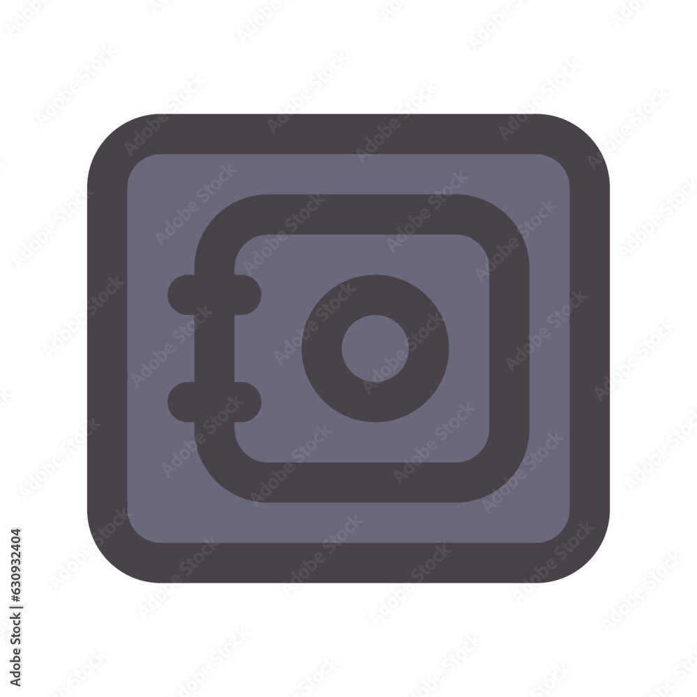 safety deposit flat line icon