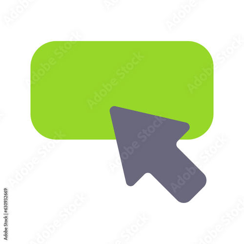 call to action flat line icon