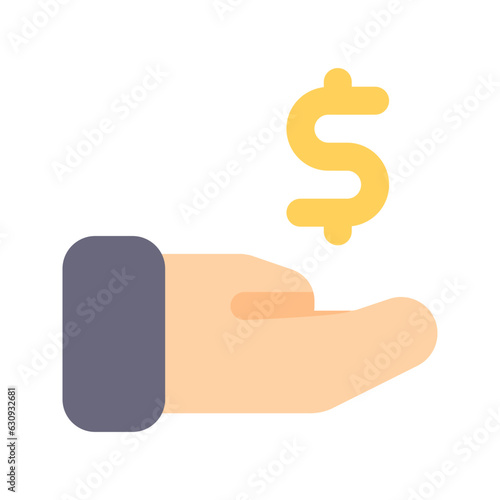 commission flat line icon