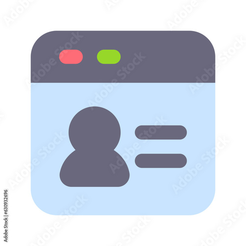 persona flat line icon