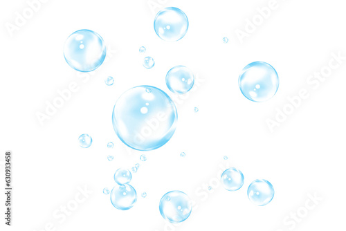 sphere bubble. water drop isolated on white background