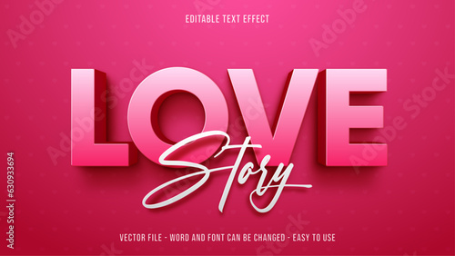 Editable text effect love mock up