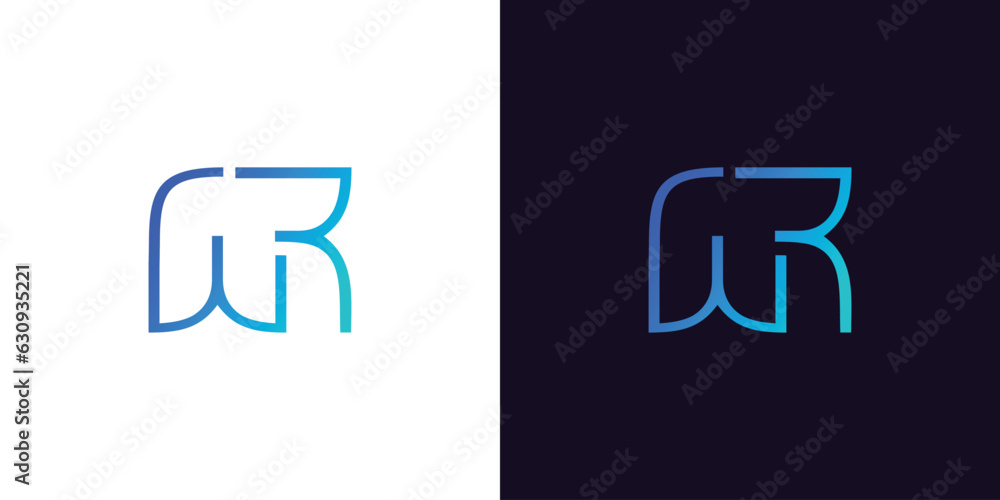 Modern and unique WR logo design Modern and unique WR logo design