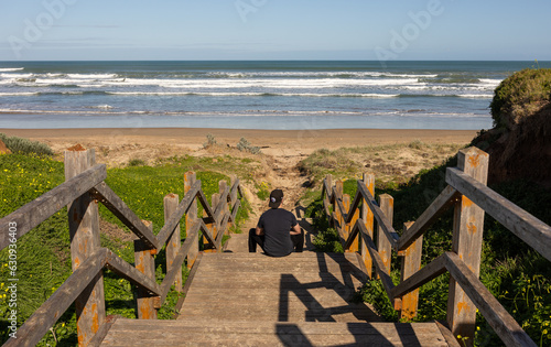Looking out across the ocean