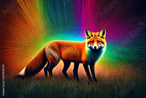 red fox vulpes generated by AI tool