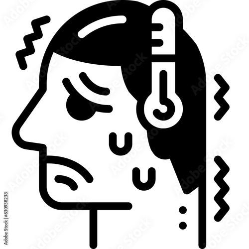 fever solid line icon