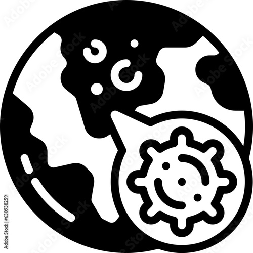 global pandemic solid line icon