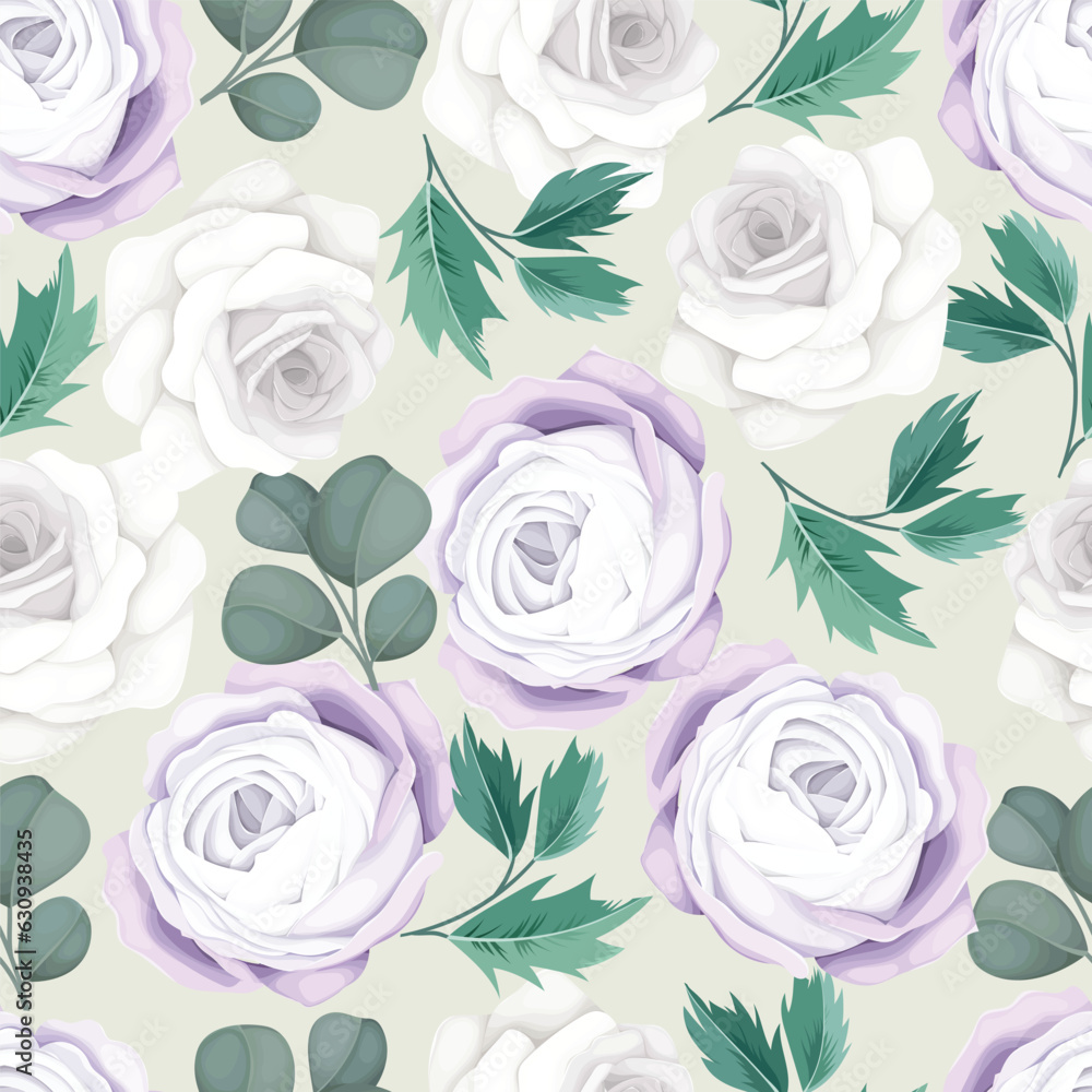 Beautiful hand drawing floral seamless pattern design
