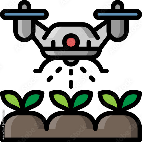 drone filled outline icon