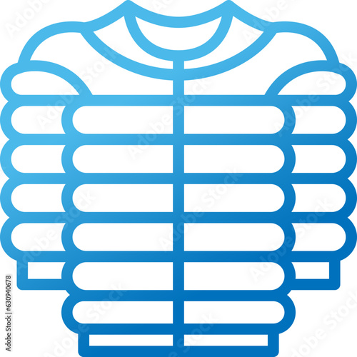 jacket gradient line icon