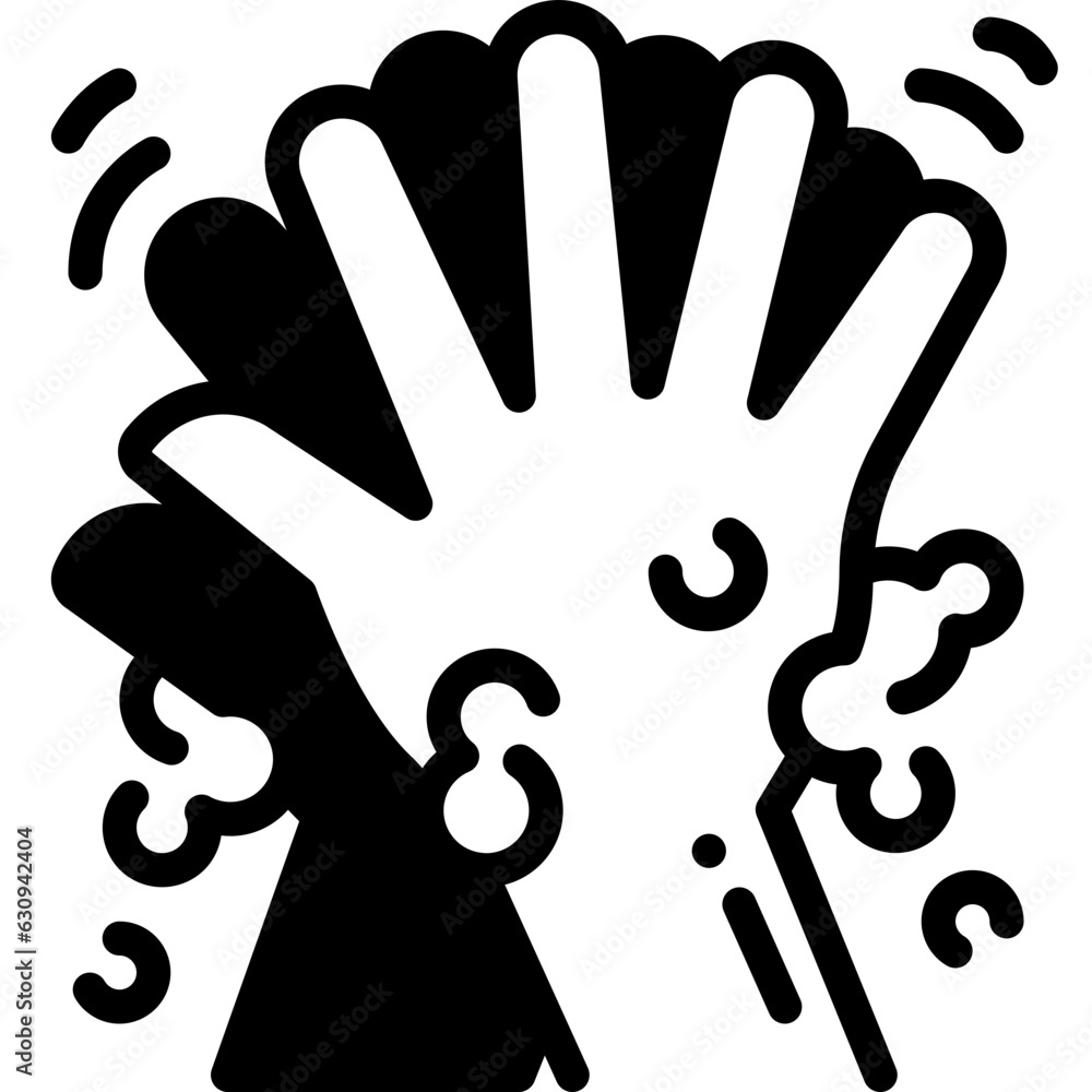 Obraz premium washing hands solid line icon