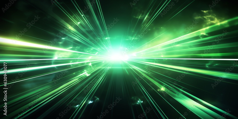 Obraz premium Green data speed technology background