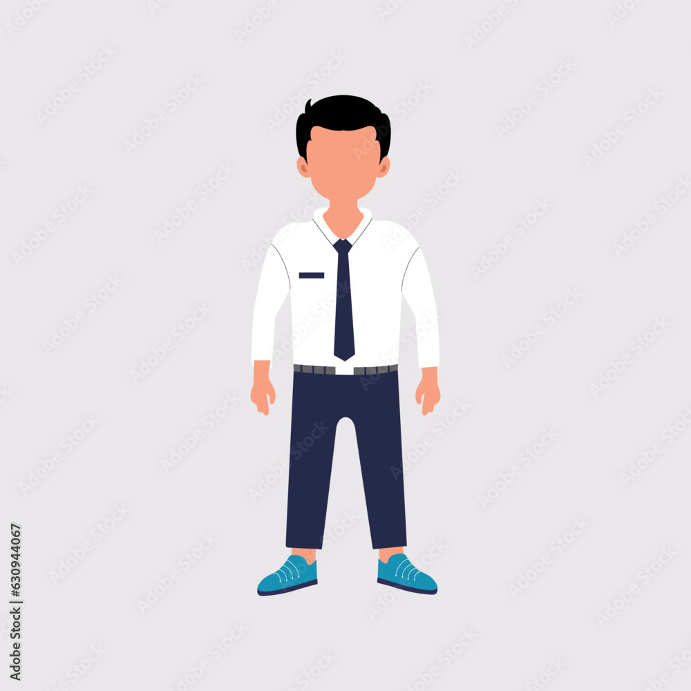 Student flat illustration vector element Student flat illustration vector element
