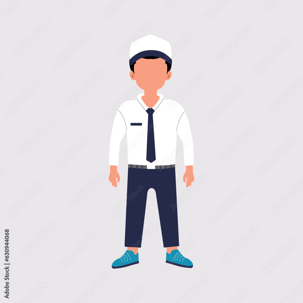 Student flat illustration vector element Student flat illustration vector element