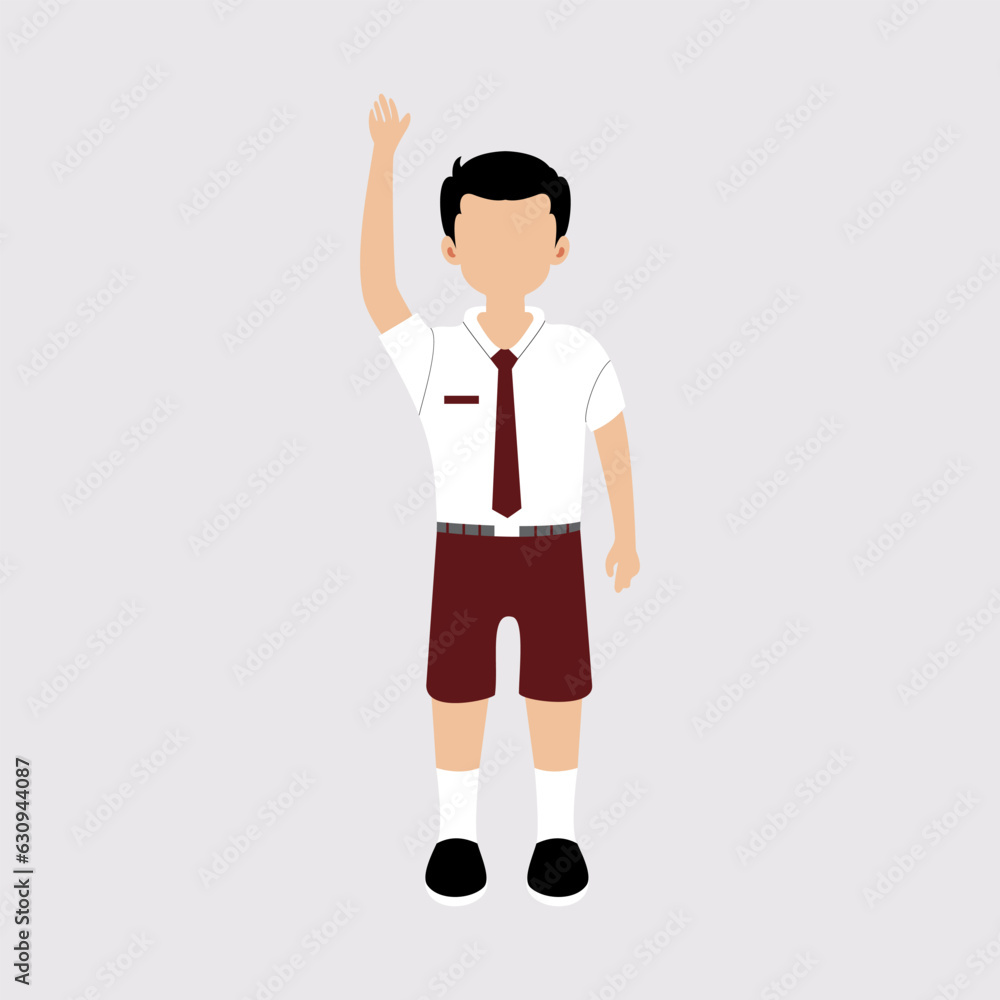 Student flat illustration vector element Student flat illustration vector element