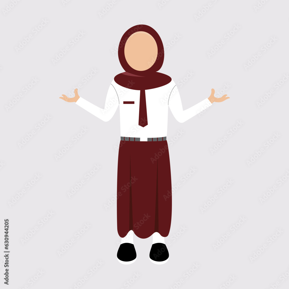 Student flat illustration vector element Student flat illustration vector element