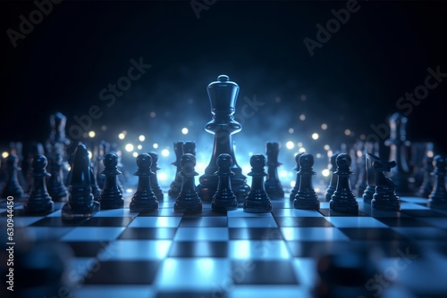 Fotografia Chess board game concept of business ideas and competition and strategy ideas co