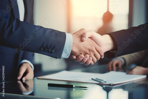 business persons shaking hands on a meeting