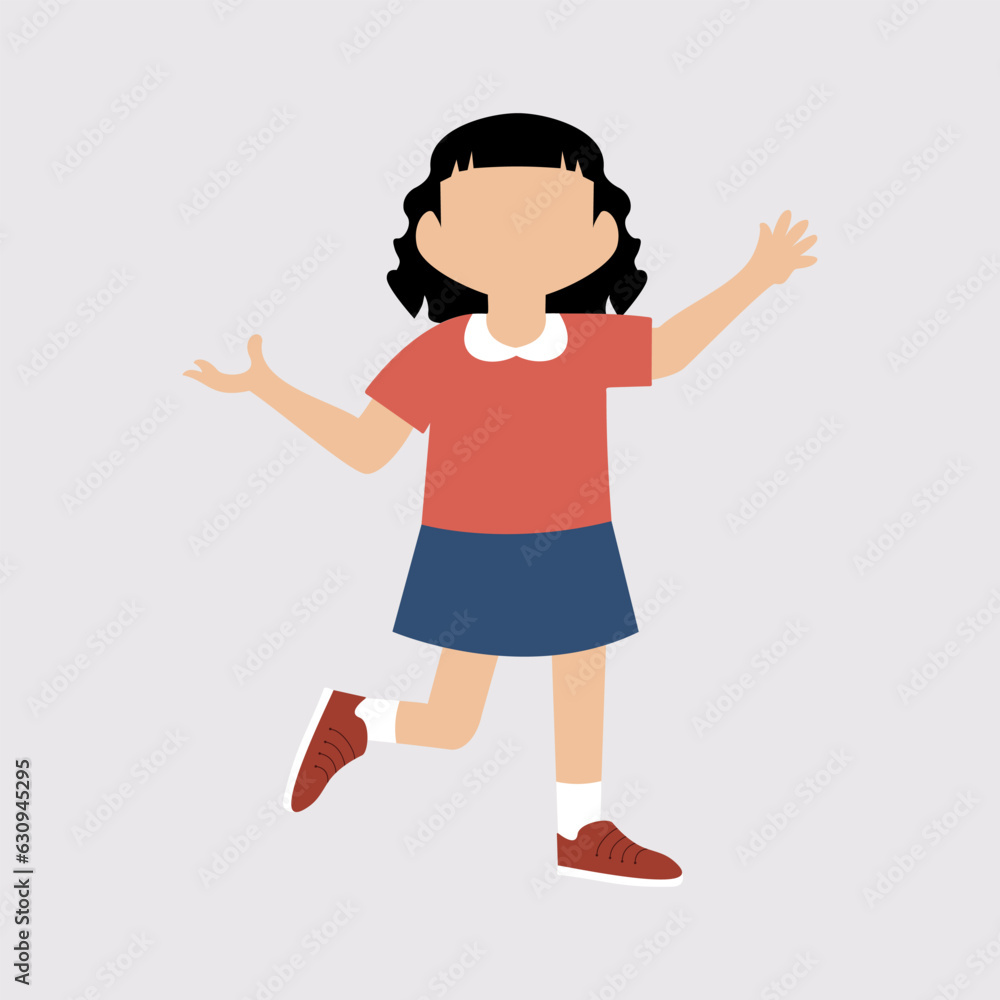 Student activity flat illustration vector element Student activity flat illustration vector element