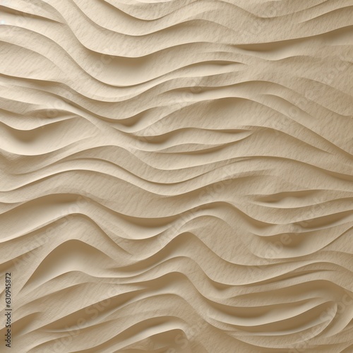 wavy light brown crumpled paper texture photo