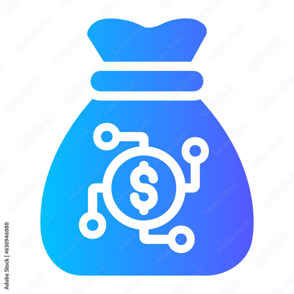 money bag gradient icon money bag gradient icon