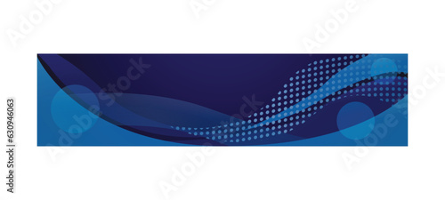Blue abstract wave and grunge halftone banner and poster template