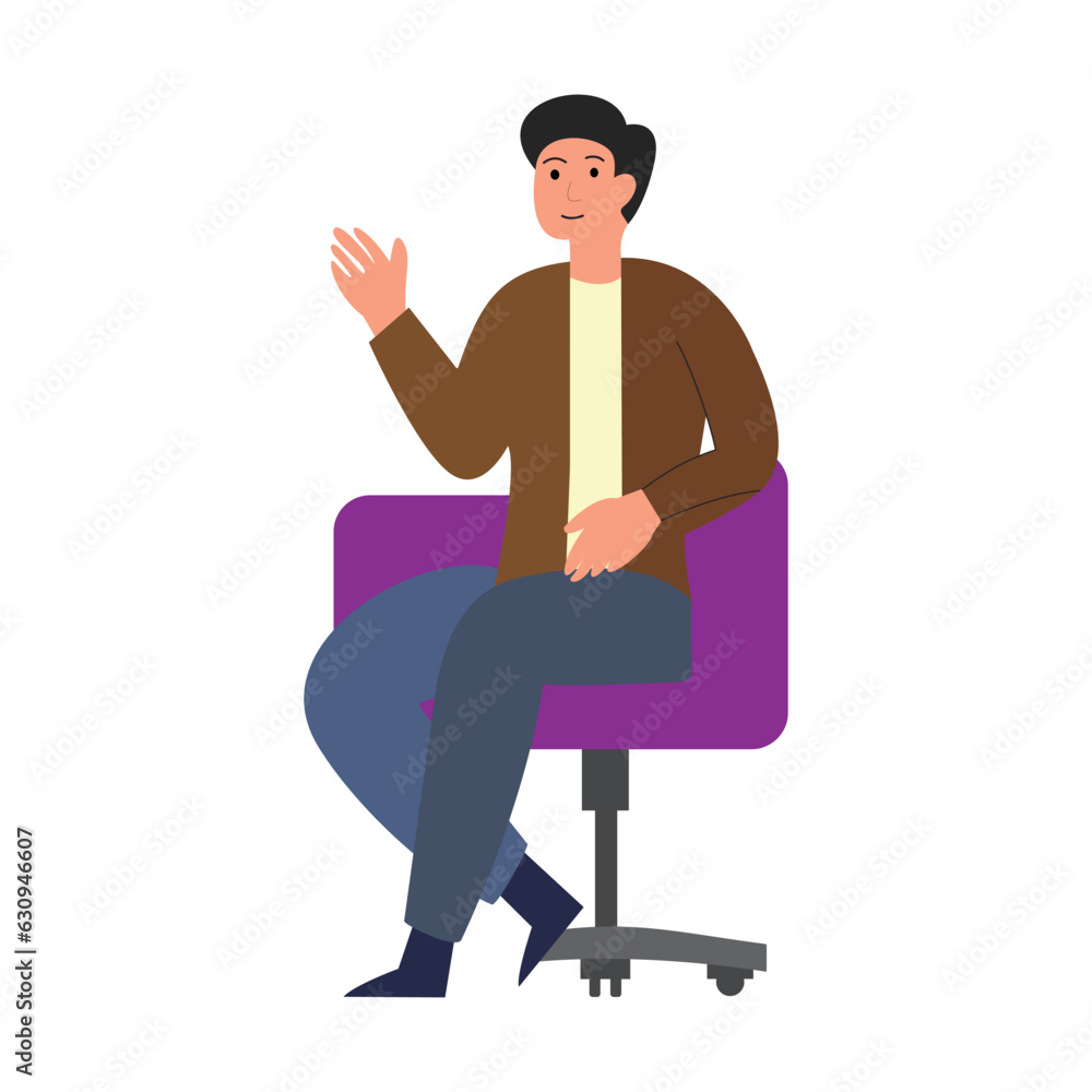 Flat design illustration landing page vector element