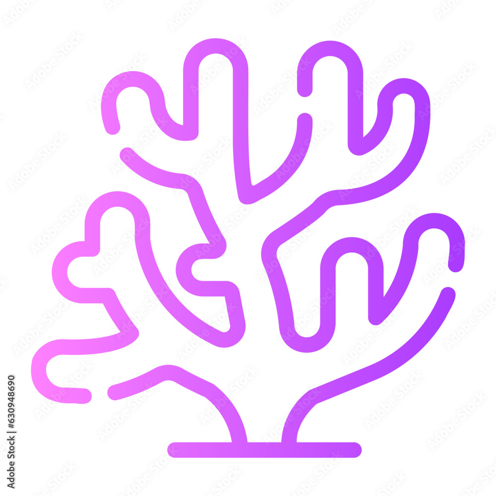 coral Line Gradient Icon coral Line Gradient Icon