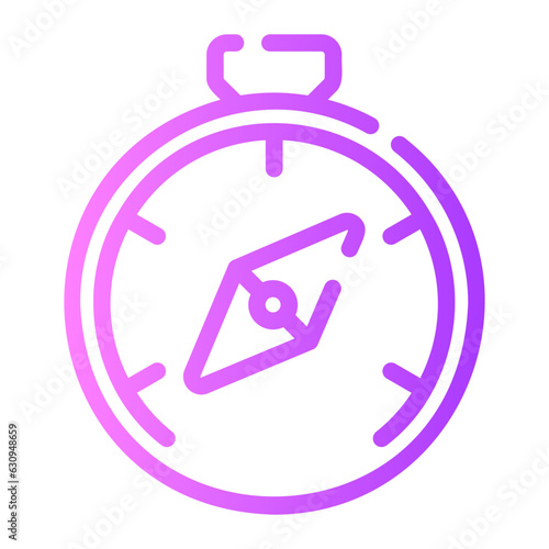 Free Download compass Line Gradient Icon - GFXLoad