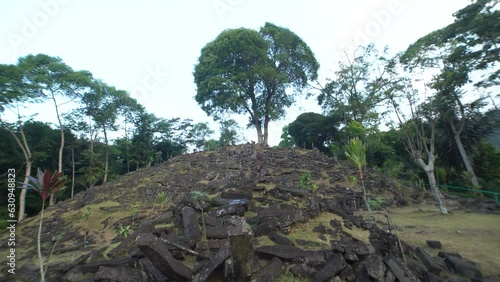 Megalithic sites Gunung Padang, Cianjur, West Java, Indonesia photo