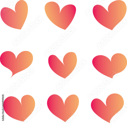 Collection heart lover and Valentine's day