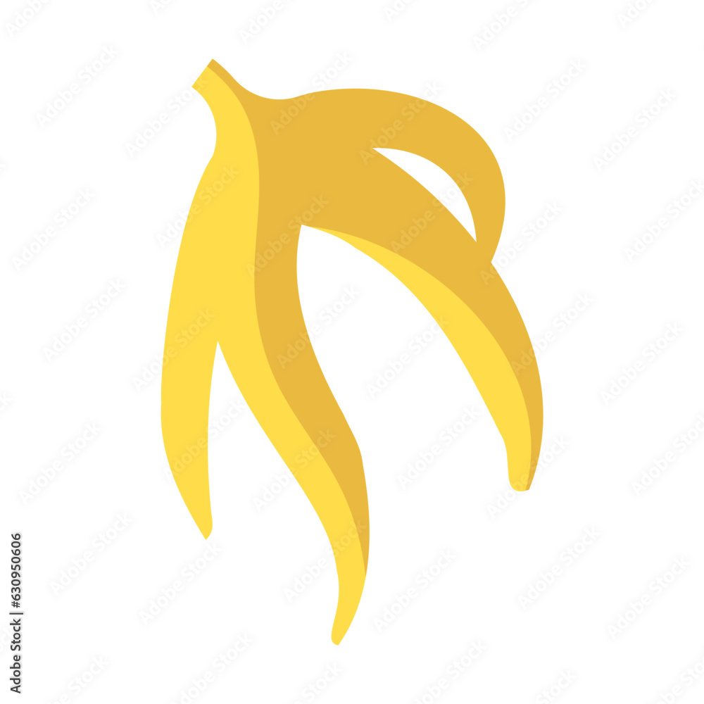 Banana peel or garbage vector illustration. Cartoon drawing of eaten banana peel. Ecology, environment, pollution concept Banana peel or garbage vector illustration. Cartoon drawing of eaten banana peel. Ecology, environment, pollution concept