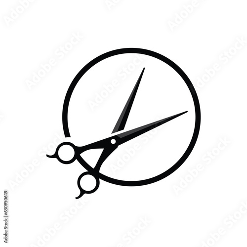 Scissors Logo, Shaver Vector, Simple Barber Shop Design, Icon, Background, Symbol, Template