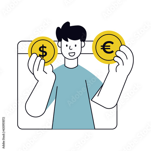 Fintech Icon Illustration photo