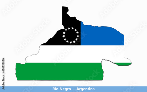 Río Negro Flag -  Provinces of Argentina (EPS)