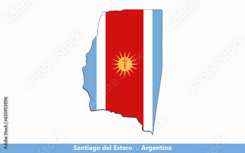 Santiago del Estero Flag -  Provinces of Argentina (EPS) photo