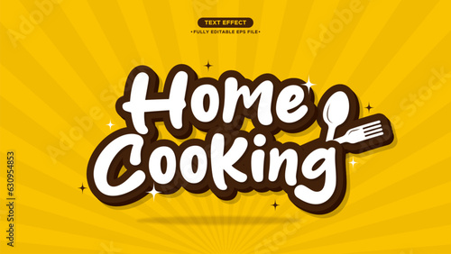 Cook Logotype Vector Text Effect Fully Editable Text and Font