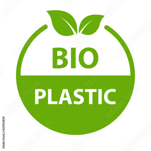 Biodegradable plastic icon vector plant eco friendly compostable material production for graphic design, logo, website, social media, mobile app, UI