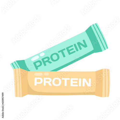 Protein nutrition bar vector illustration. Protein bar isolated on white background. Health, active lifestyle, sports, nutrition, diet concept